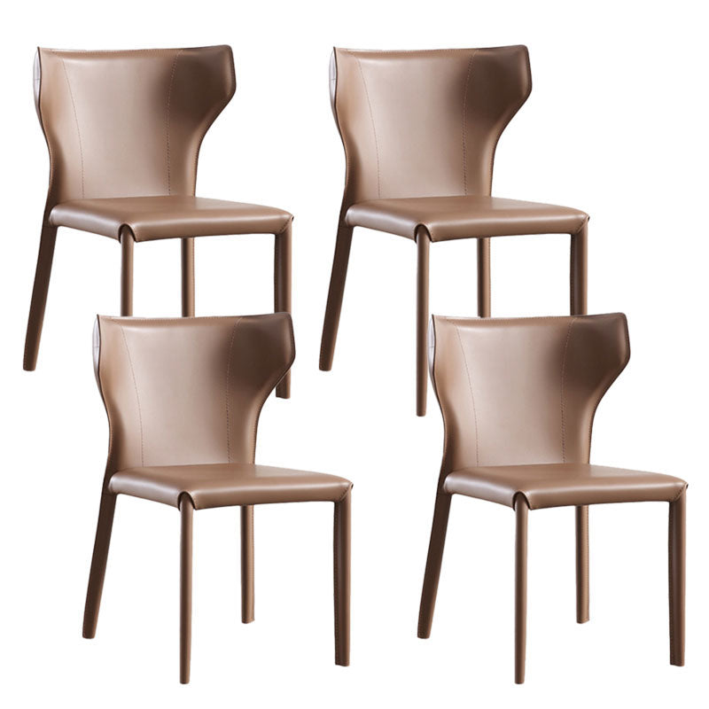 Sedia laterale in pelle finta sedia da pranzo contemporanea cucina