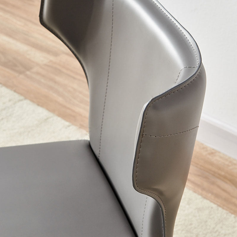 Sedia laterale in pelle finta sedia da pranzo contemporanea cucina