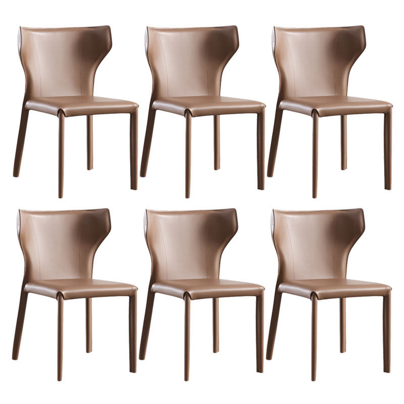 Sedia laterale in pelle finta sedia da pranzo contemporanea cucina
