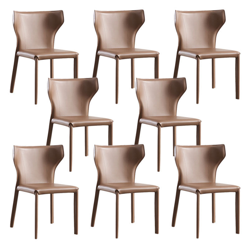 Sedia laterale in pelle finta sedia da pranzo contemporanea cucina