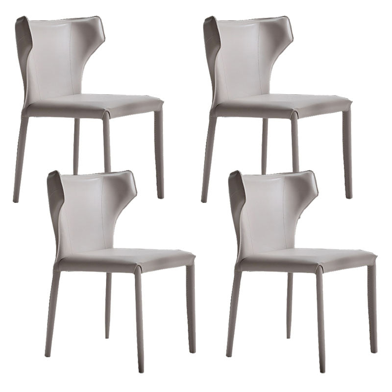 Sedia laterale in pelle finta sedia da pranzo contemporanea cucina