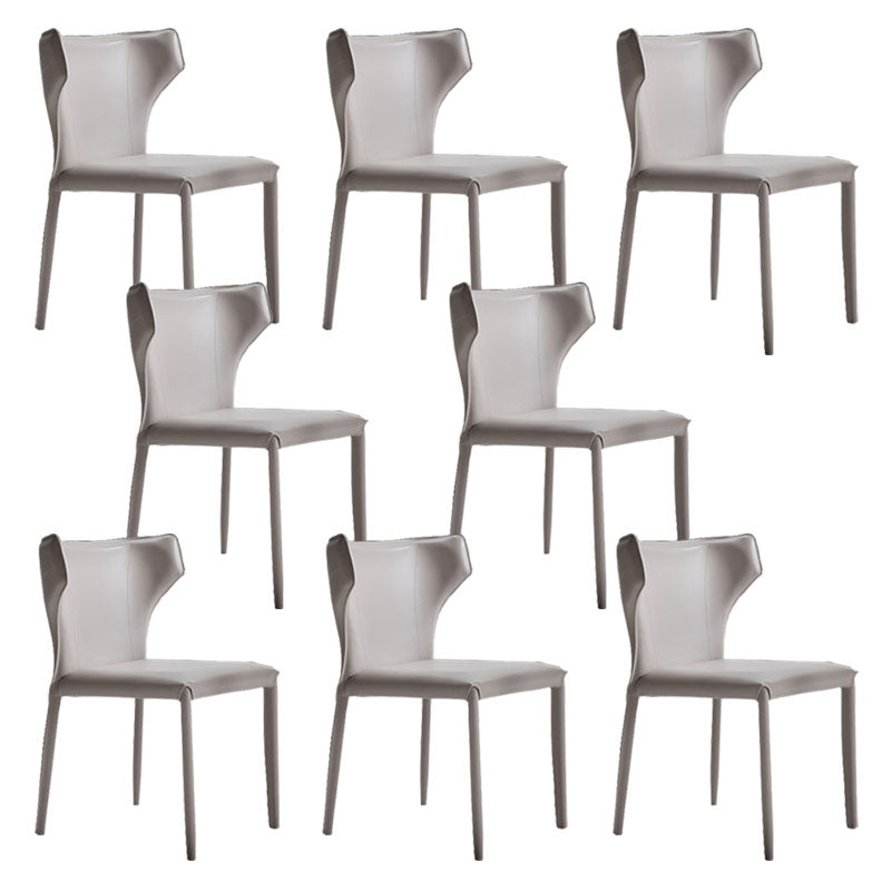 Sedia laterale in pelle finta sedia da pranzo contemporanea cucina