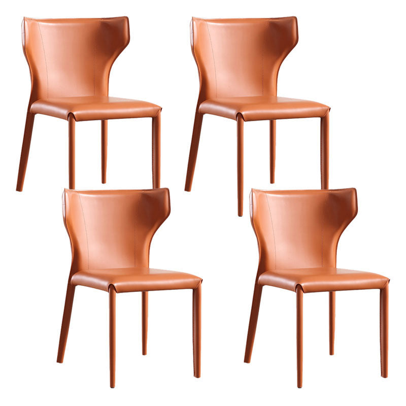 Sedia laterale in pelle finta sedia da pranzo contemporanea cucina