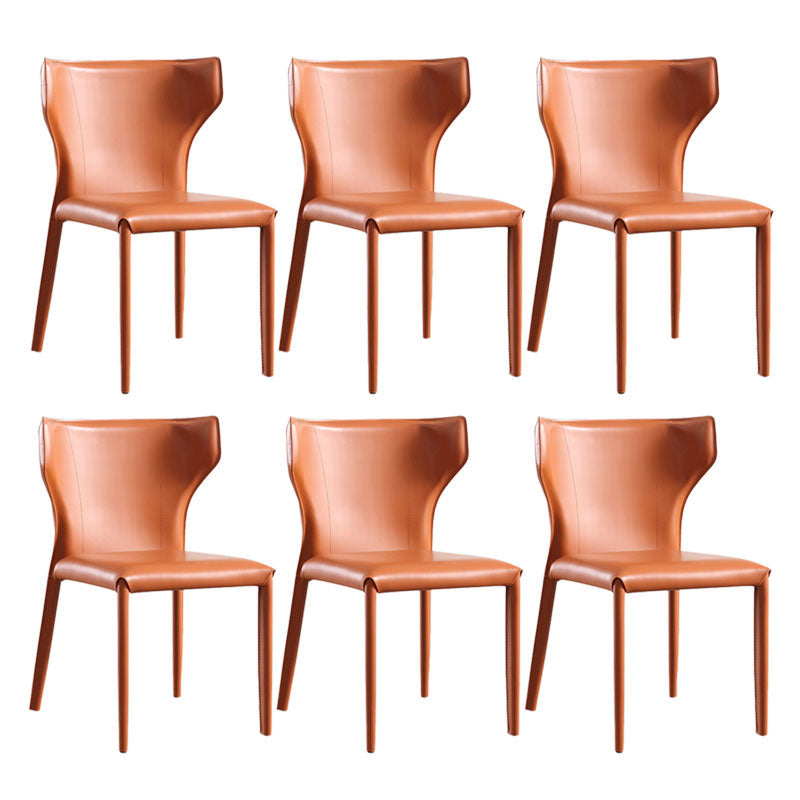 Sedia laterale in pelle finta sedia da pranzo contemporanea cucina