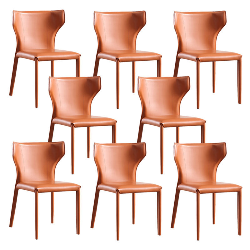 Sedia laterale in pelle finta sedia da pranzo contemporanea cucina