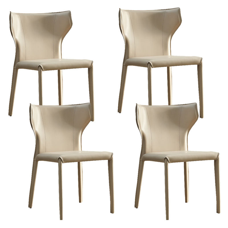 Sedia laterale in pelle finta sedia da pranzo contemporanea cucina