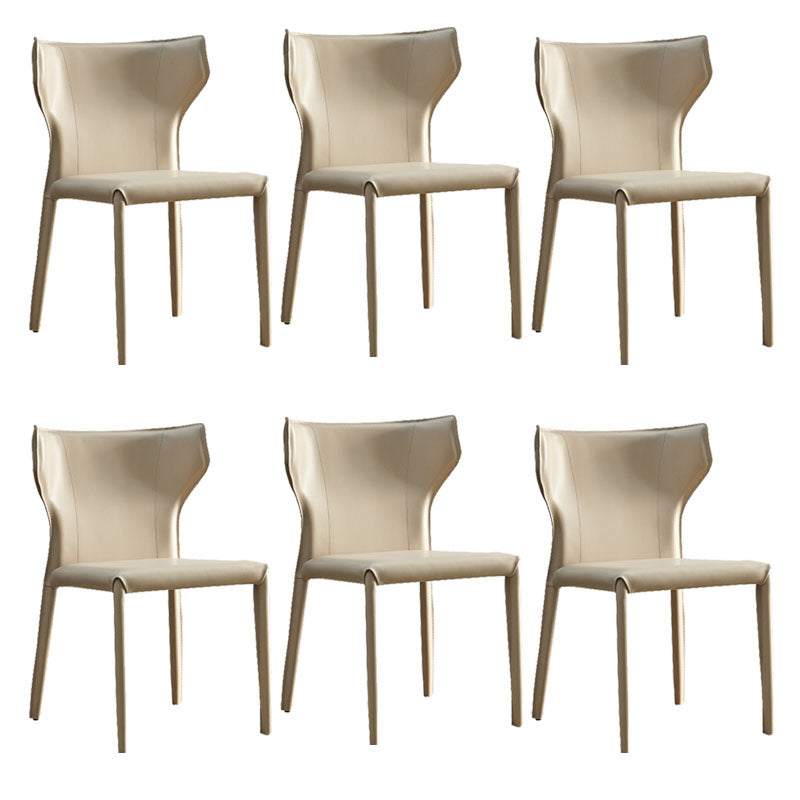 Sedia laterale in pelle finta sedia da pranzo contemporanea cucina