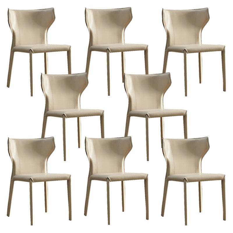 Sedia laterale in pelle finta sedia da pranzo contemporanea cucina