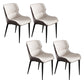 Contemporary Faux Leather Dining Chair Wingback Parsons Chair for Home Use