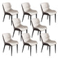 Contemporary Faux Leather Dining Chair Wingback Parsons Chair for Home Use