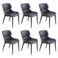 Contemporary Faux Leather Dining Chair Wingback Parsons Chair for Home Use