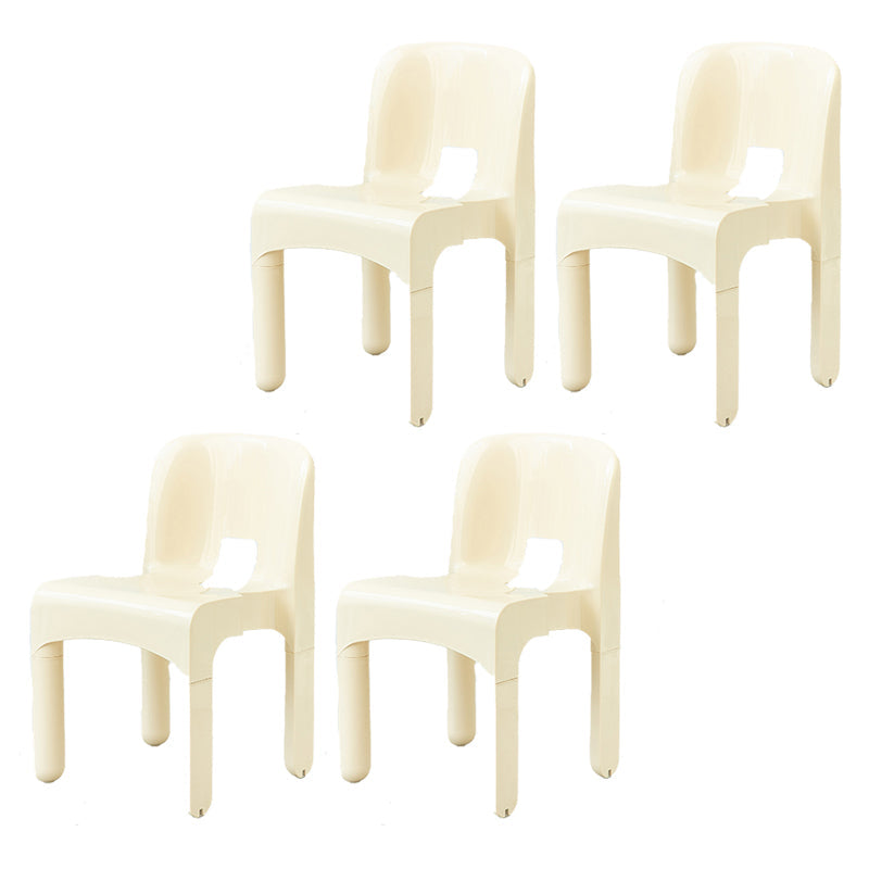 Moderne armloze eetkamerstoel Open Back Side Plastic Chair voor restaurant