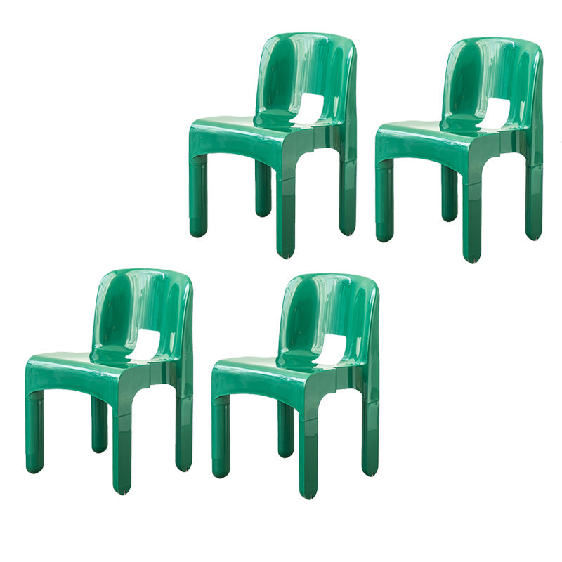 Moderne armloze eetkamerstoel Open Back Side Plastic Chair voor restaurant