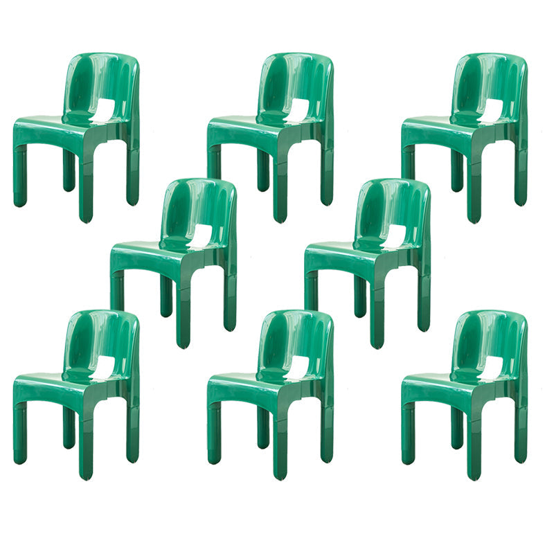 Moderne armloze eetkamerstoel Open Back Side Plastic Chair voor restaurant