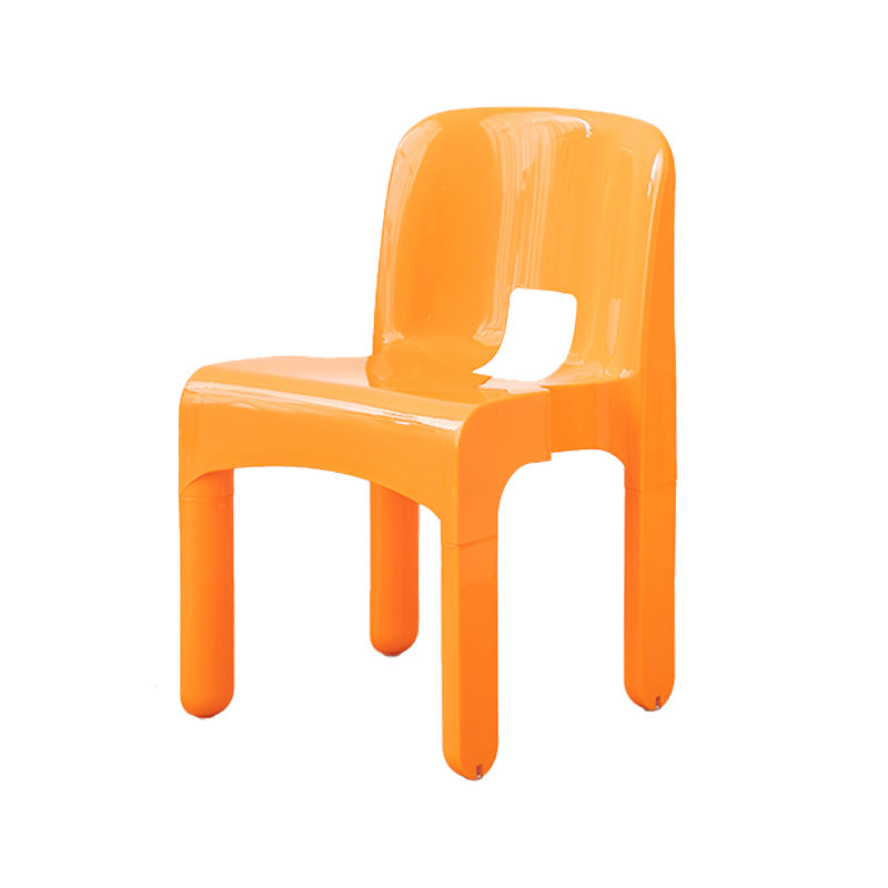 Moderne armloze eetkamerstoel Open Back Side Plastic Chair voor restaurant