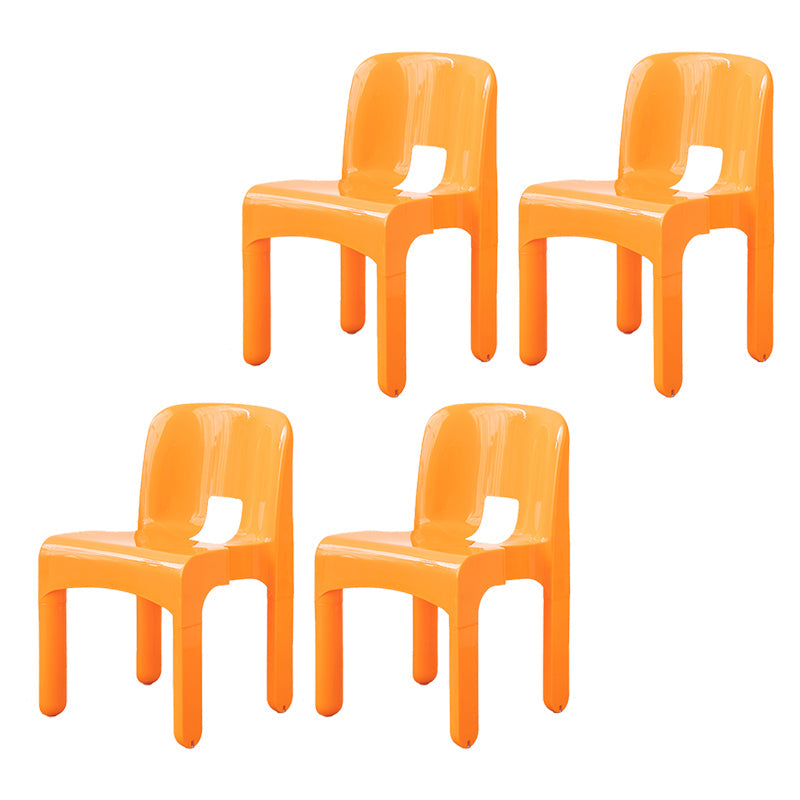 Moderne armloze eetkamerstoel Open Back Side Plastic Chair voor restaurant