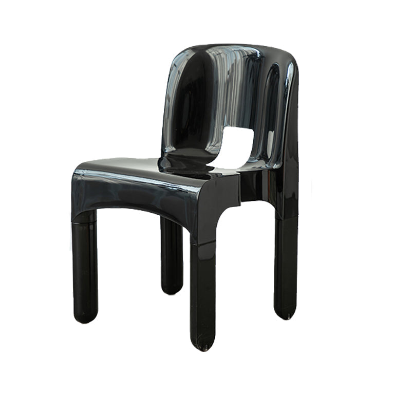 Moderne armloze eetkamerstoel Open Back Side Plastic Chair voor restaurant