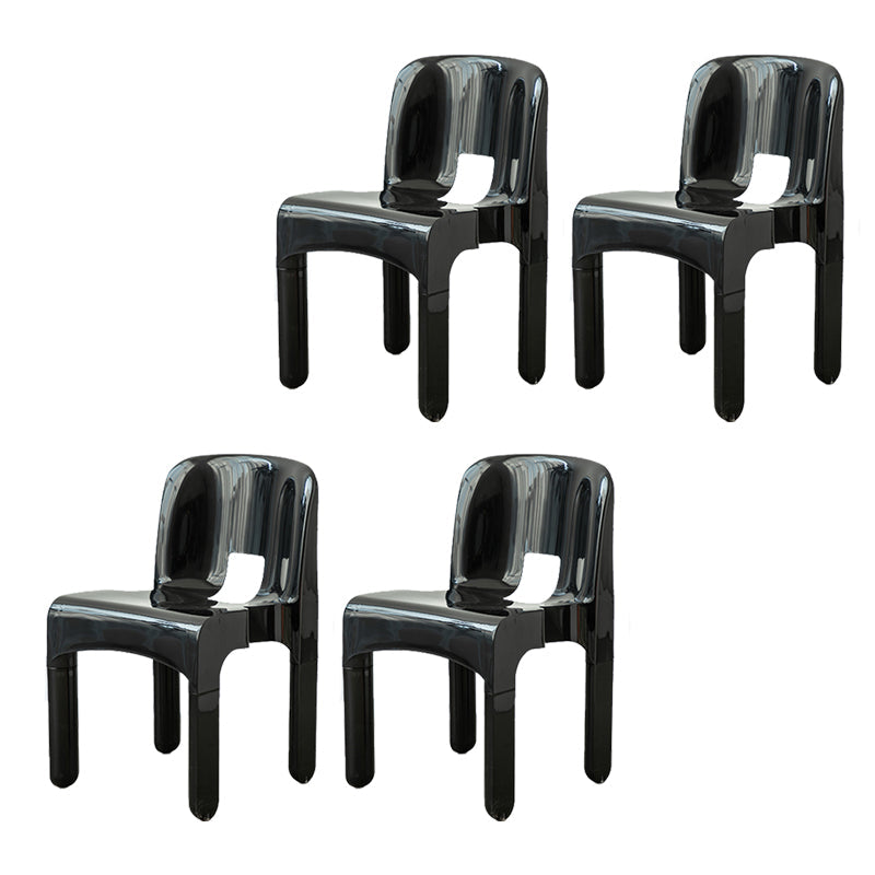 Moderne armloze eetkamerstoel Open Back Side Plastic Chair voor restaurant