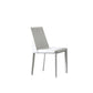 Designer Style Armless Chair Leather Parsons Back Side Chair for Dining Room