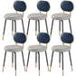 Luxurious Upholstered Armless Chair Open Back Side Leather Chair with Metal Base