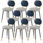Luxurious Upholstered Armless Chair Open Back Side Leather Chair with Metal Base