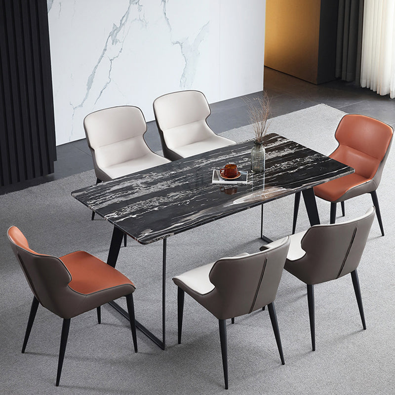 Modern Style Faux Leather Chairs Wingback Arm Chair for Home Use Clearhalo 'Dining Chairs' 'Dining Tables & Seating' 'dining_chair' 'furn' 'furn_dining_chair' 'Furniture' 'Kitchen & Dining Furniture' 6155970