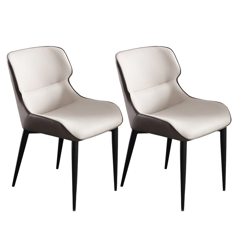 Modern Style Faux Leather Chairs Wingback Arm Chair for Home Use White 2 Piece Set Clearhalo 'Dining Chairs' 'Dining Tables & Seating' 'dining_chair' 'furn' 'furn_dining_chair' 'Furniture' 'Kitchen & Dining Furniture' 6155976