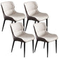 Modern Style Faux Leather Chairs Wingback Arm Chair for Home Use White 4 Piece Set Clearhalo 'Dining Chairs' 'Dining Tables & Seating' 'dining_chair' 'furn' 'furn_dining_chair' 'Furniture' 'Kitchen & Dining Furniture' 6155977