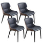 Modern Style Faux Leather Chairs Wingback Arm Chair for Home Use Blue 4 Piece Set Clearhalo 'Dining Chairs' 'Dining Tables & Seating' 'dining_chair' 'furn' 'furn_dining_chair' 'Furniture' 'Kitchen & Dining Furniture' 6155985