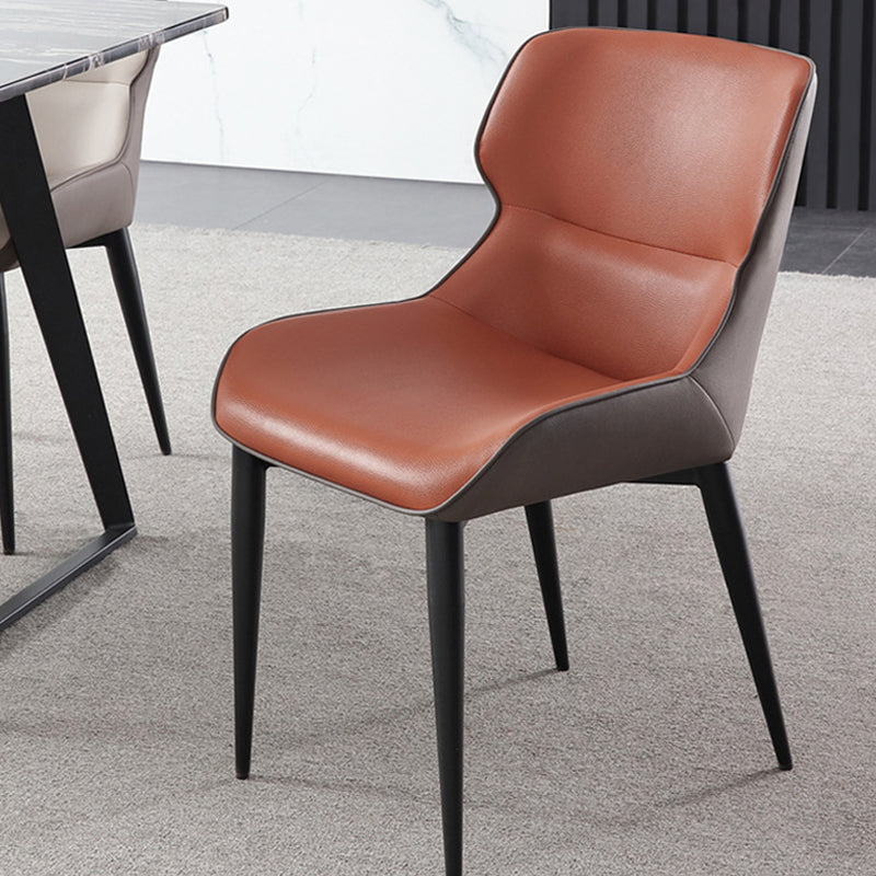 Modern Style Faux Leather Chairs Wingback Arm Chair for Home Use Clearhalo 'Dining Chairs' 'Dining Tables & Seating' 'dining_chair' 'furn' 'furn_dining_chair' 'Furniture' 'Kitchen & Dining Furniture' 6155990