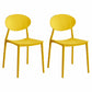 Contemporary Style Armless Chair Plastic Open Back Side Dining Chair for Restaurant