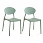 Contemporary Style Armless Chair Plastic Open Back Side Dining Chair for Restaurant