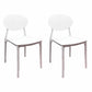 Contemporary Style Armless Chair Plastic Open Back Side Dining Chair for Restaurant
