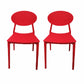Contemporary Style Armless Chair Plastic Open Back Side Dining Chair for Restaurant