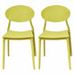 Contemporary Style Armless Chair Plastic Open Back Side Dining Chair for Restaurant