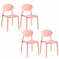 Contemporary Style Armless Chair Plastic Open Back Side Dining Chair for Restaurant