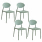 Contemporary Style Armless Chair Plastic Open Back Side Dining Chair for Restaurant