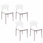Contemporary Style Armless Chair Plastic Open Back Side Dining Chair for Restaurant
