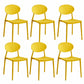 Contemporary Style Armless Chair Plastic Open Back Side Dining Chair for Restaurant