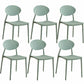 Contemporary Style Armless Chair Plastic Open Back Side Dining Chair for Restaurant