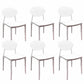 Contemporary Style Armless Chair Plastic Open Back Side Dining Chair for Restaurant