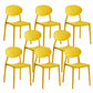Contemporary Style Armless Chair Plastic Open Back Side Dining Chair for Restaurant