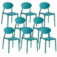 Contemporary Style Armless Chair Plastic Open Back Side Dining Chair for Restaurant