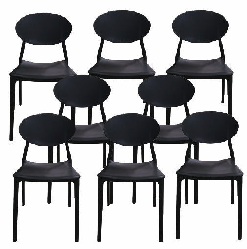 Contemporary Style Armless Chair Plastic Open Back Side Dining Chair for Restaurant