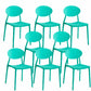 Contemporary Style Armless Chair Plastic Open Back Side Dining Chair for Restaurant