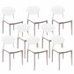Contemporary Style Armless Chair Plastic Open Back Side Dining Chair for Restaurant