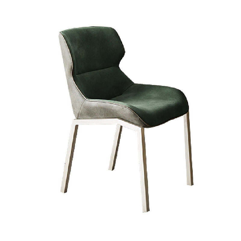 Modern Style Chairs Dining Chairs with Metal Legs for Kitchen Olive Green 1 Piece Clearhalo 'Dining Chairs' 'Dining Tables & Seating' 'dining_chair' 'furn' 'furn_dining_chair' 'Furniture' 'Kitchen & Dining Furniture' 6156111