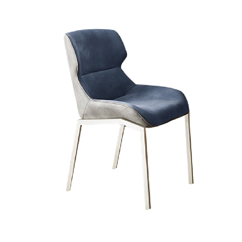 Modern Style Chairs Dining Chairs with Metal Legs for Kitchen Peacock Blue 1 Piece Clearhalo 'Dining Chairs' 'Dining Tables & Seating' 'dining_chair' 'furn' 'furn_dining_chair' 'Furniture' 'Kitchen & Dining Furniture' 6156114