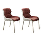 Modern Style Chairs Dining Chairs with Metal Legs for Kitchen Red 2 Piece Set Clearhalo 'Dining Chairs' 'Dining Tables & Seating' 'dining_chair' 'furn' 'furn_dining_chair' 'Furniture' 'Kitchen & Dining Furniture' 6156127