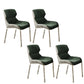 Modern Style Chairs Dining Chairs with Metal Legs for Kitchen Olive Green 4 Piece Set Clearhalo 'Dining Chairs' 'Dining Tables & Seating' 'dining_chair' 'furn' 'furn_dining_chair' 'Furniture' 'Kitchen & Dining Furniture' 6156134